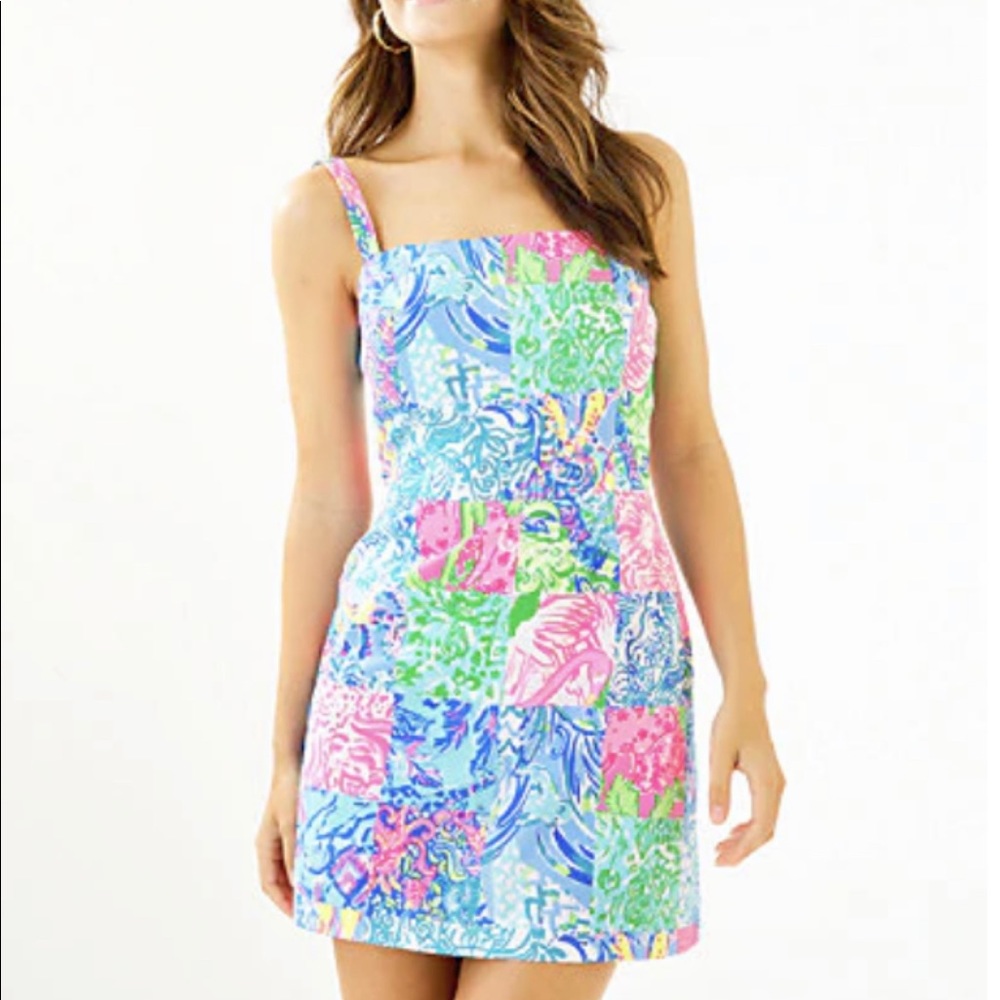 LILLY PULITZER Jesse Romper | “Multi Pop Up Back Together Again Patch” (Size 8)